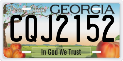 GA license plate CQJ2152