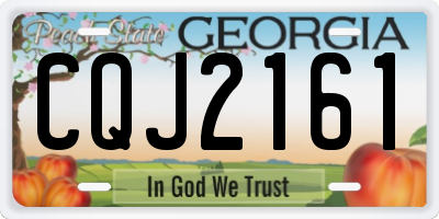 GA license plate CQJ2161
