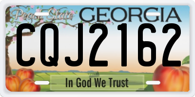 GA license plate CQJ2162