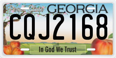 GA license plate CQJ2168