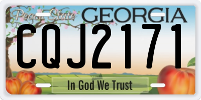 GA license plate CQJ2171