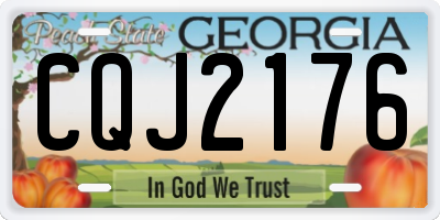 GA license plate CQJ2176