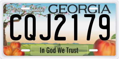 GA license plate CQJ2179
