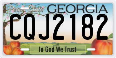 GA license plate CQJ2182