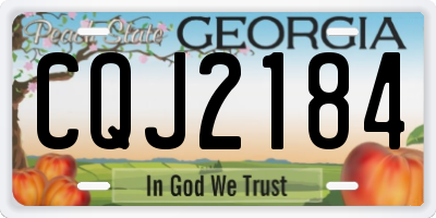 GA license plate CQJ2184