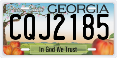 GA license plate CQJ2185