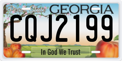 GA license plate CQJ2199