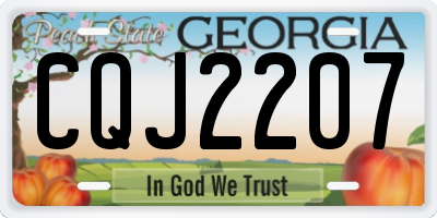 GA license plate CQJ2207