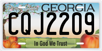 GA license plate CQJ2209