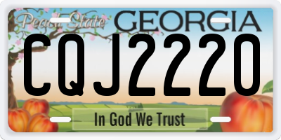 GA license plate CQJ2220