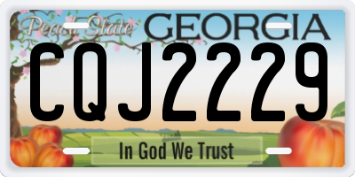 GA license plate CQJ2229