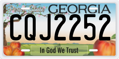 GA license plate CQJ2252