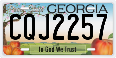 GA license plate CQJ2257