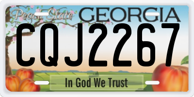 GA license plate CQJ2267