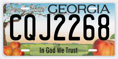 GA license plate CQJ2268