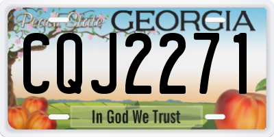 GA license plate CQJ2271