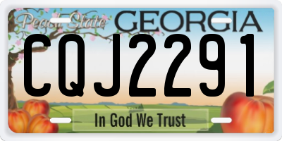 GA license plate CQJ2291