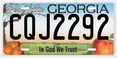 GA license plate CQJ2292