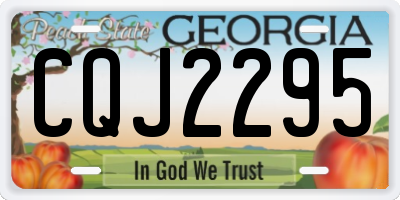 GA license plate CQJ2295