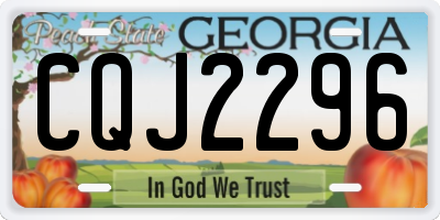 GA license plate CQJ2296