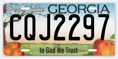 GA license plate CQJ2297