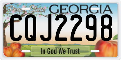 GA license plate CQJ2298