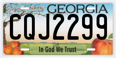 GA license plate CQJ2299