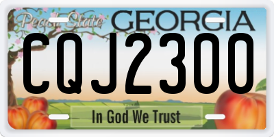 GA license plate CQJ2300