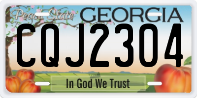 GA license plate CQJ2304