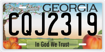 GA license plate CQJ2319