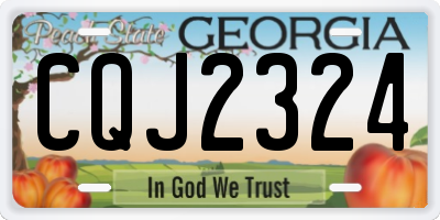 GA license plate CQJ2324