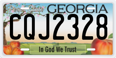 GA license plate CQJ2328