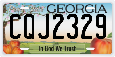 GA license plate CQJ2329
