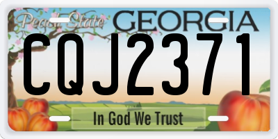 GA license plate CQJ2371