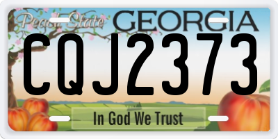 GA license plate CQJ2373