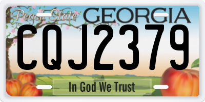 GA license plate CQJ2379