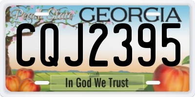 GA license plate CQJ2395