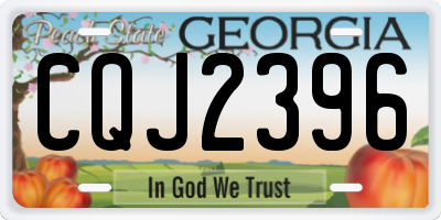 GA license plate CQJ2396