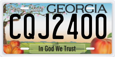 GA license plate CQJ2400