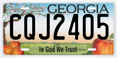 GA license plate CQJ2405