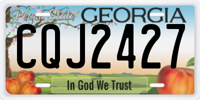 GA license plate CQJ2427