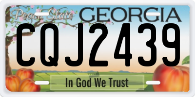 GA license plate CQJ2439