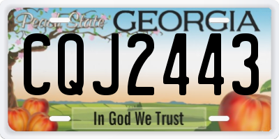 GA license plate CQJ2443