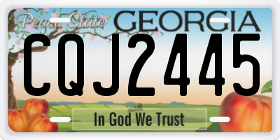 GA license plate CQJ2445