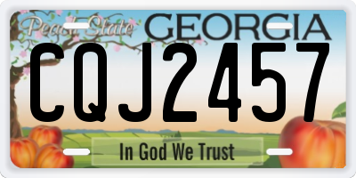 GA license plate CQJ2457