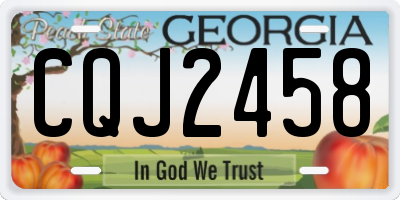 GA license plate CQJ2458