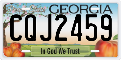 GA license plate CQJ2459
