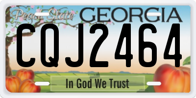 GA license plate CQJ2464