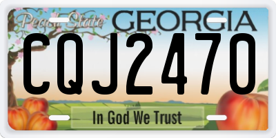 GA license plate CQJ2470
