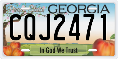 GA license plate CQJ2471